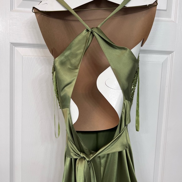 Cache green floor length gown - Picture 3 of 4